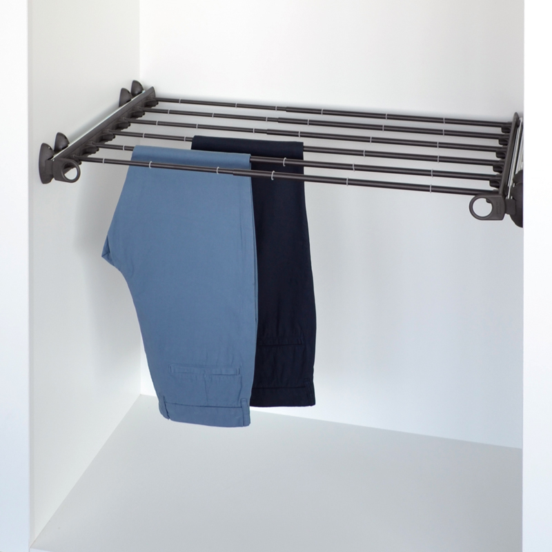 Pull-out width adjustable trousers rack brown - brown 1
